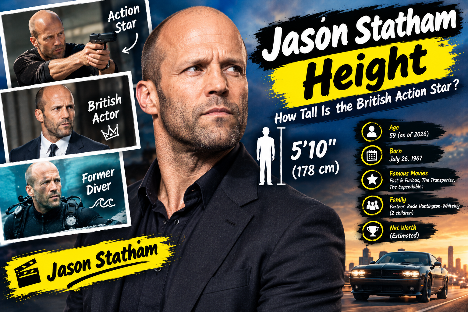 Jason Statham Height